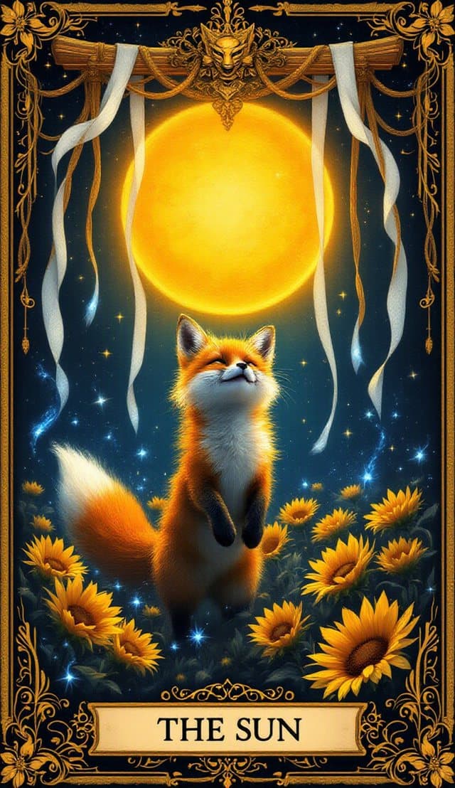 The Sun from the Kitsune Tarot
